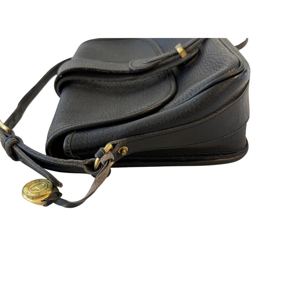 Dooney & Bourke Leather Equestrian Crossbody Bag Black Vintage - Picture 12 of 16